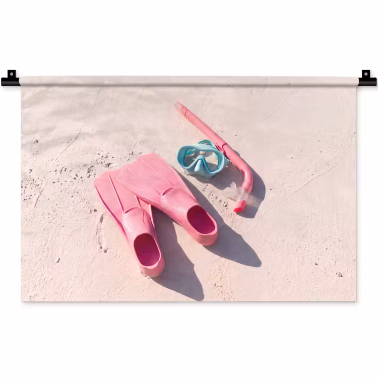 Snorkelset - Strand - Zomer - Roze Wandkleed katoen klein -zz3d