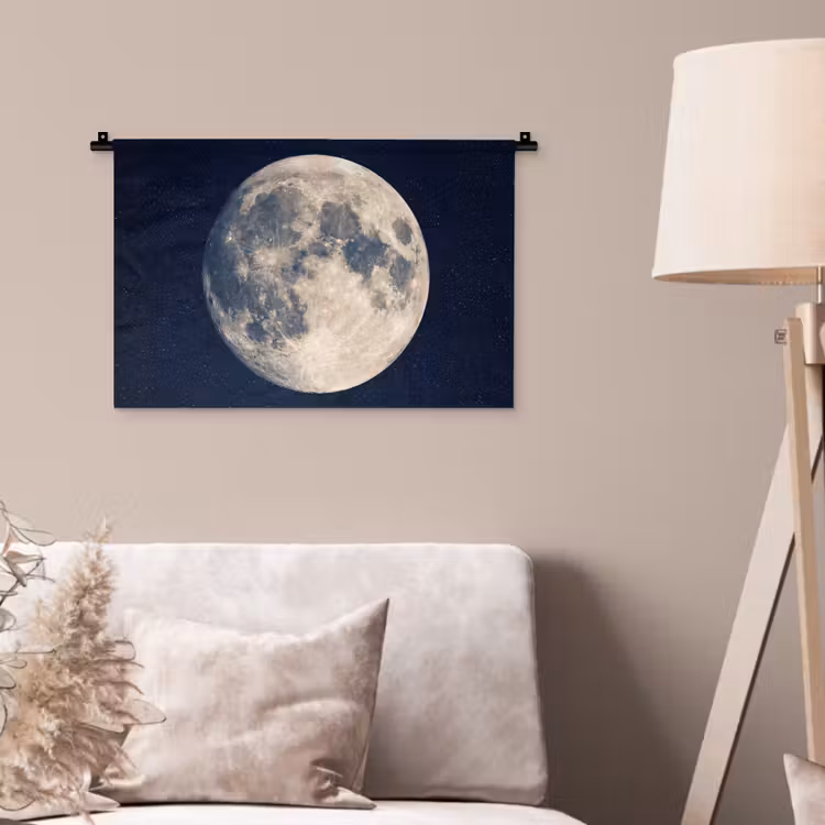 Ruimte - Maan - Kosmos Wandkleed katoen klein -sfeer4