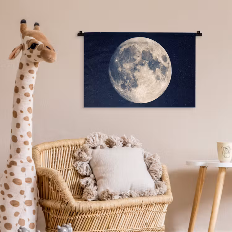 Ruimte - Maan - Kosmos Wandkleed katoen klein -wsfeer5_kind