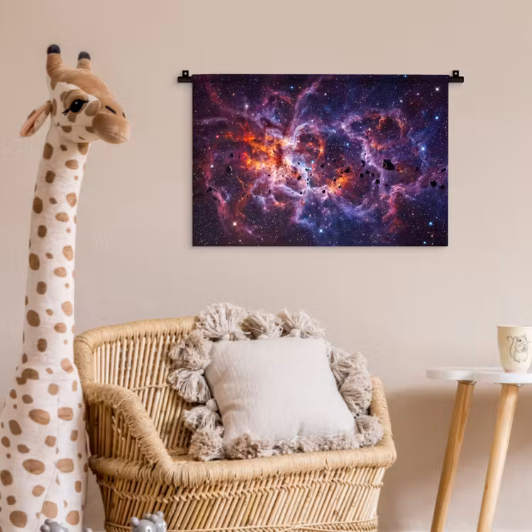 Space - Stars - Abstract - Colorful Wandkleed katoen klein -wsfeer5_kind