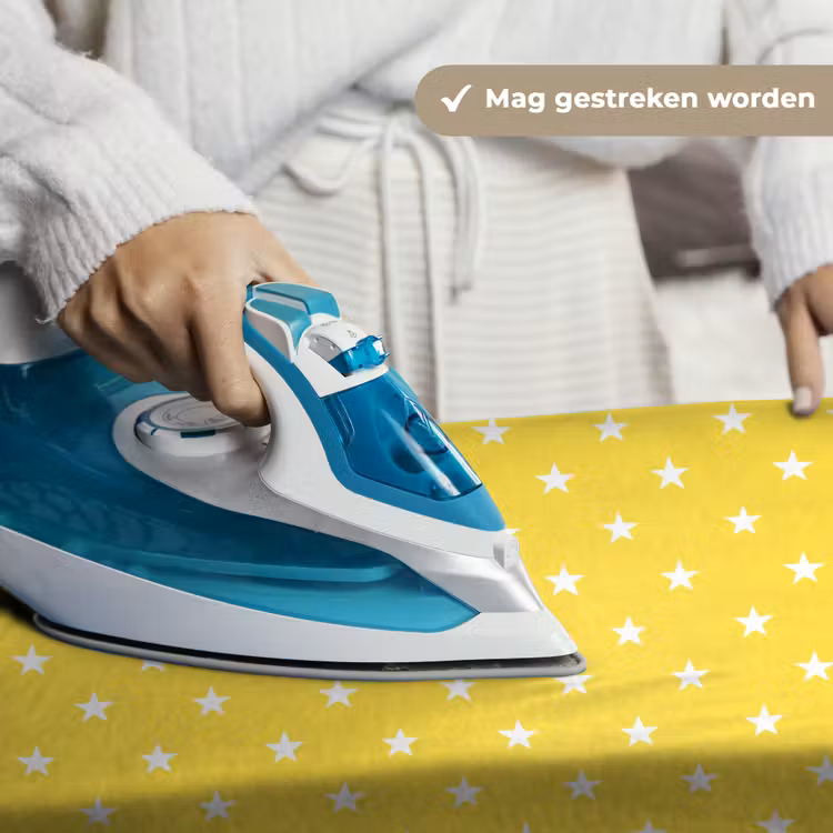 Sterren - Patroon - Minimalistisch - Geel Wandkleed katoen klein 269 -sfeer9
