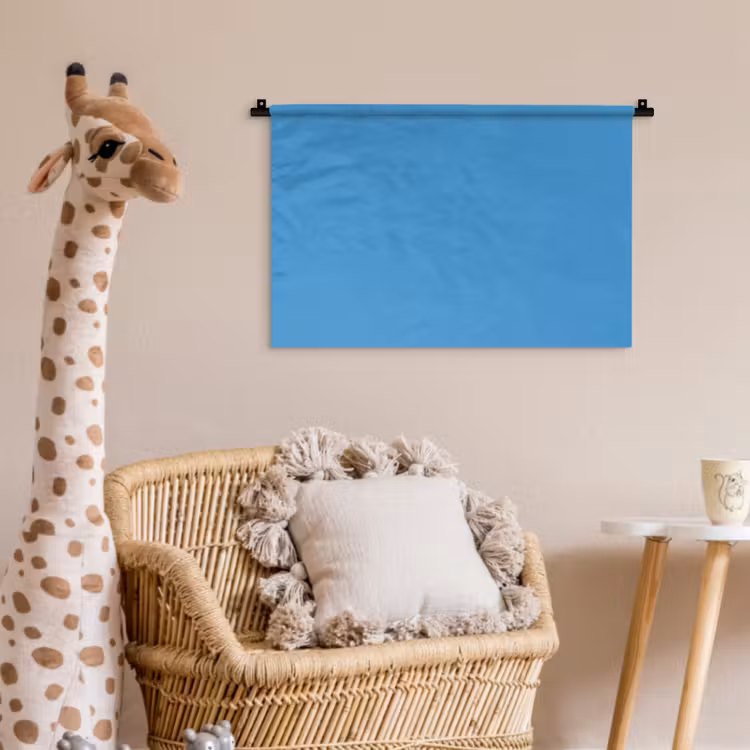 Steel - Blue - Blauw Wandkleed katoen klein 269 -wsfeer5_kind