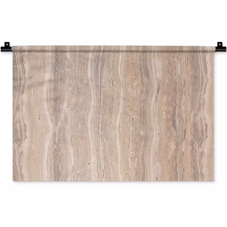 Steen - Patroon - Textuur - Natuurlijk - Beige Wandkleed katoen klein -zz3d