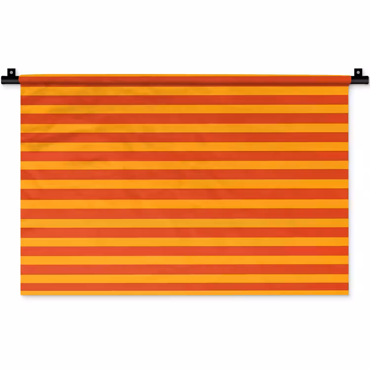 Strepen - Patroon - Oranje Wandkleed katoen klein 269 -zz3d