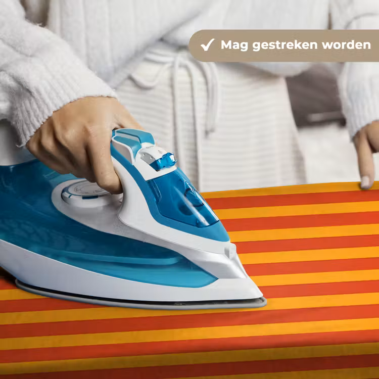 Strepen - Patroon - Oranje Wandkleed katoen klein 269 -sfeer9