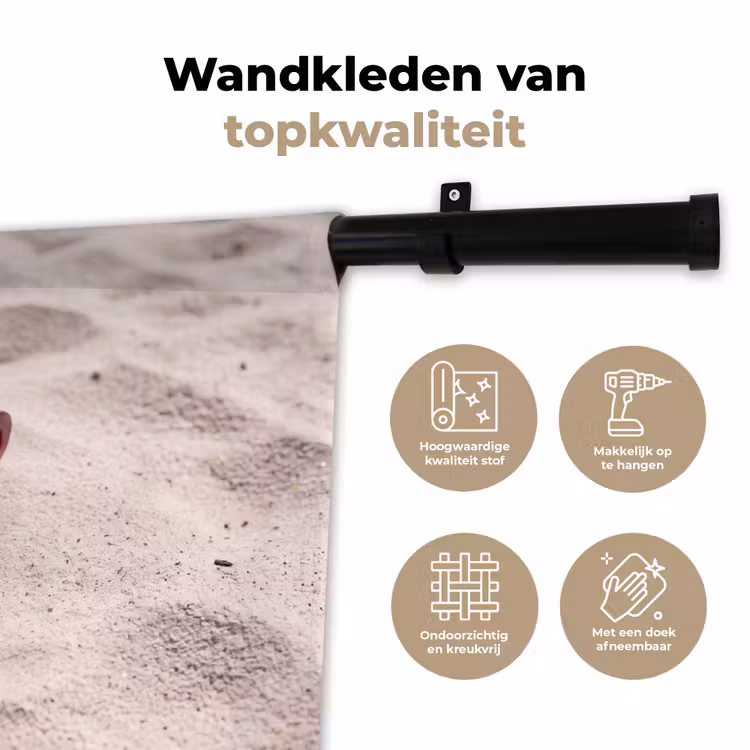 Zonnebril - Strand - Vakantie - Rood Wandkleed katoen klein -sfeer2