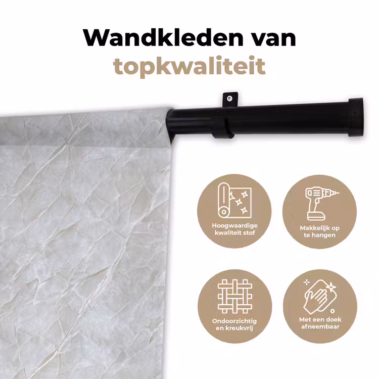 Oppervlakte - Textuur - Grijs Wandkleed katoen klein 269 -sfeer2