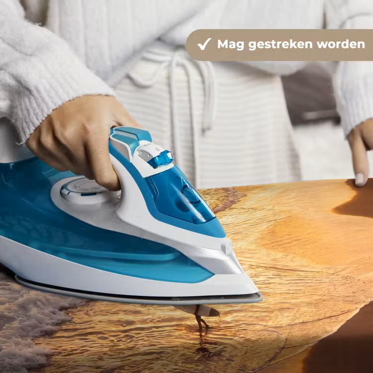 Surfer - Strand - Zonsondergang - Oceaan - Goud Wandkleed katoen klein -sfeer9