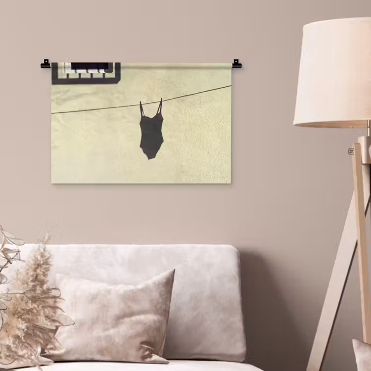 Badpak - Schaduw - Muur - Zomer - Minimalistisch Wandkleed katoen klein -sfeer4