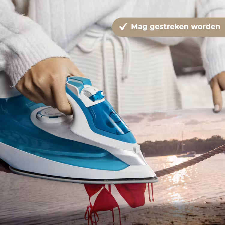 Badkleding - Rood - Zomer - Water - Zonsondergang Wandkleed katoen klein -sfeer9