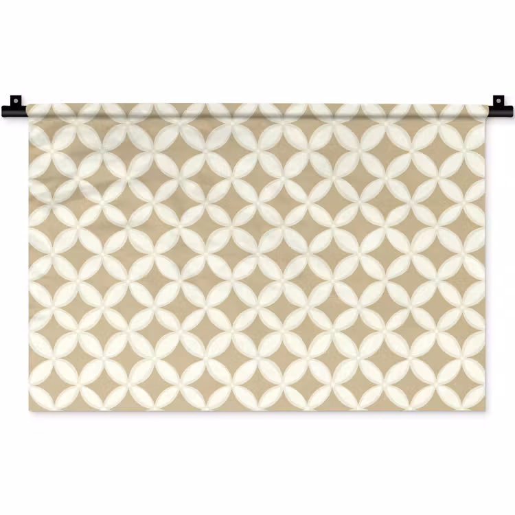 Symmetrisch - Motief - Beige Wandkleed katoen klein 269 -zz3d