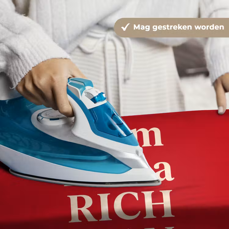 Tekst - Rijkdom - Motivatie - Rood - Modern Wandkleed katoen klein -sfeer9