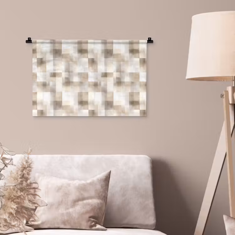 Textuur - Linnen - Beige Wandkleed katoen klein 269 -sfeer4