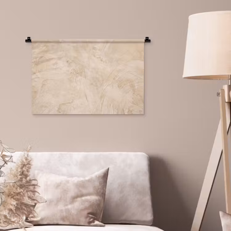 Textuur - Patroon - Abstract - Modern - Beige Wandkleed katoen klein -sfeer4