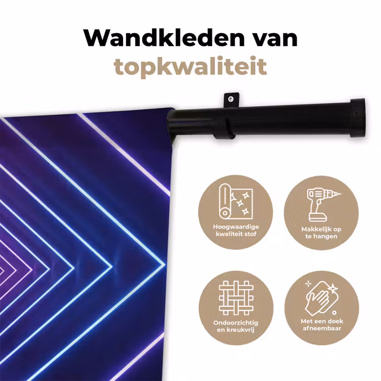 Driedimensionaal - Tunnel - Ruimte Wandkleed katoen klein -sfeer2