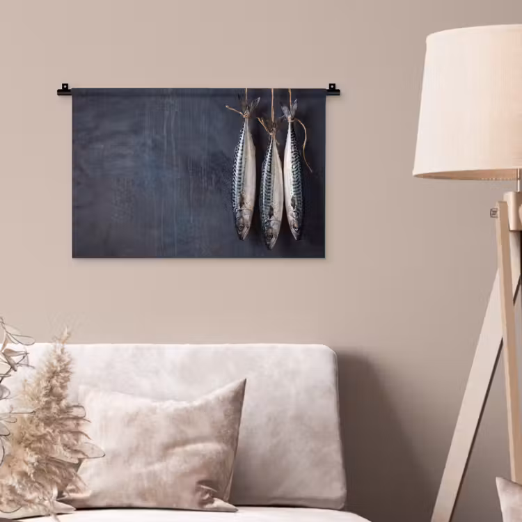 Wall Hanging - Three Fish - Rope - Drie vissen - Touw Wandkleed katoen klein