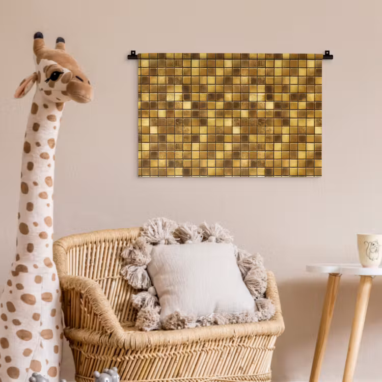 Tegels - Mozaïek - Luxe - Warm Goud Wandkleed katoen klein 269 -wsfeer5_kind