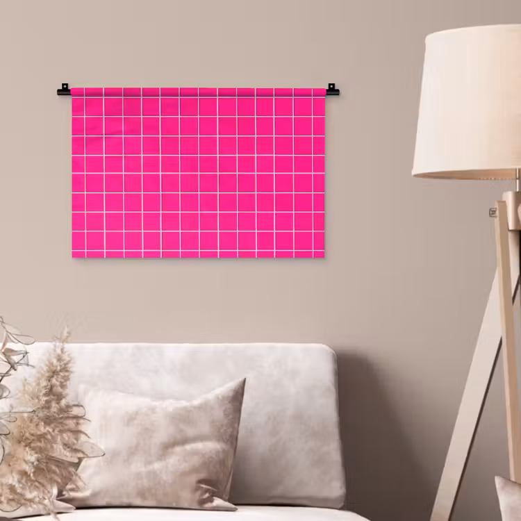 Tegels - Vierkant - Fuchsia Wandkleed katoen klein 269 -sfeer4