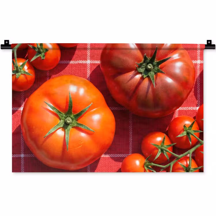 Wall Hanging - Tomato - Red - Food - Tomaat - Rood - Eten Wandkleed katoen klein
