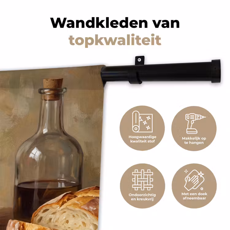 Wall Hanging - Tomatoes - Bowl - Food - Tomaten - Kom - Eten Wandkleed katoen klein