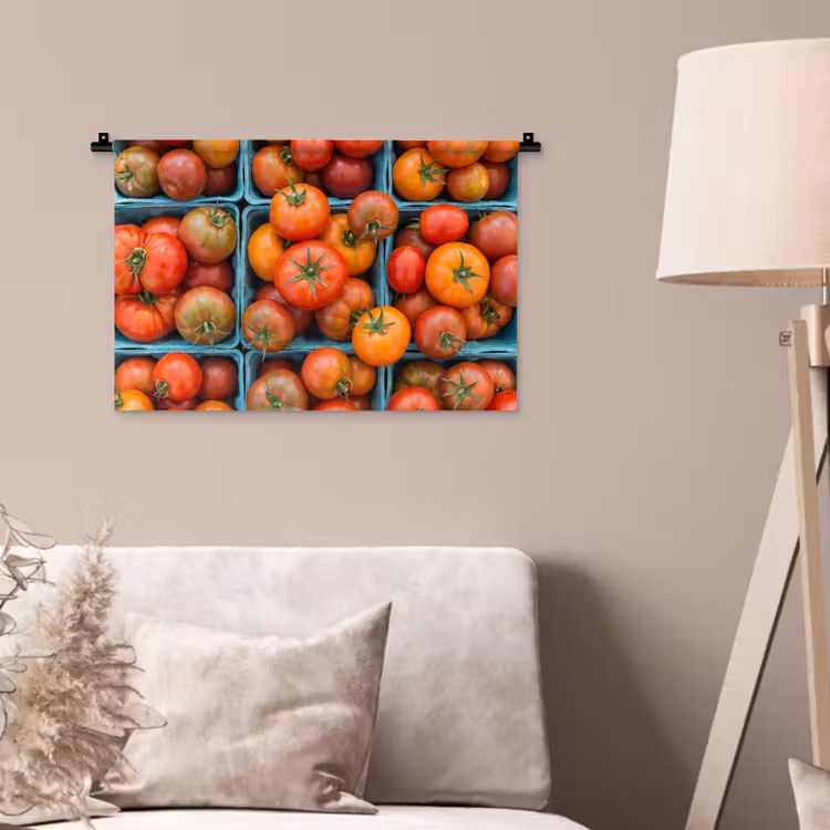 Wall Hanging - Tomatoes - Food - Colorful - Tomaten - Eten - Kleurrijk Wandkleed katoen klein