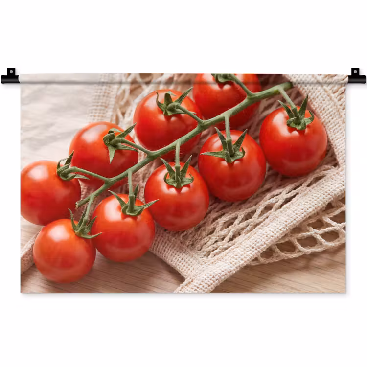 Wall Hanging - Tomatoes - Fresh - Food - Tomaten - Vers - Eten Wandkleed katoen klein