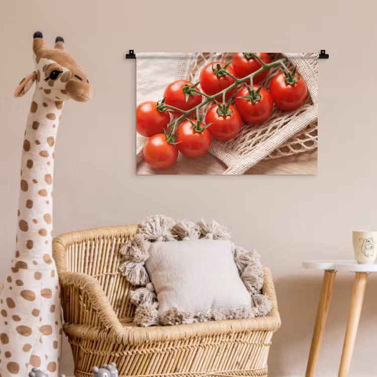 Wall Hanging - Tomatoes - Fresh - Food - Tomaten - Vers - Eten Wandkleed katoen klein