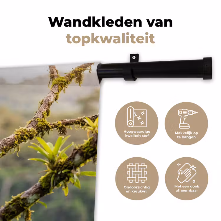 Toekan - Jungle - Natuur - Kleurrijk Wandkleed katoen klein -sfeer2