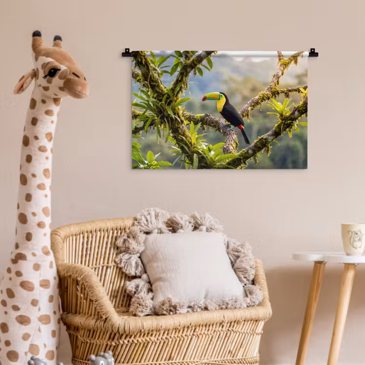 Toekan - Jungle - Natuur - Kleurrijk Wandkleed katoen klein -wsfeer5_kind