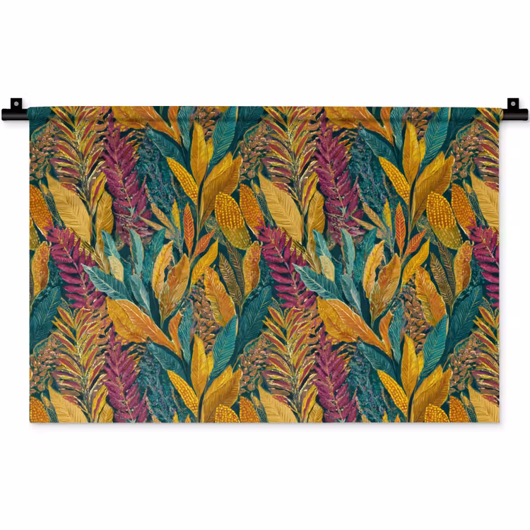 Tropische - Botanisch - Patroon - Kleurrijk - Exotisch Wandkleed katoen klein 269 -zz3d