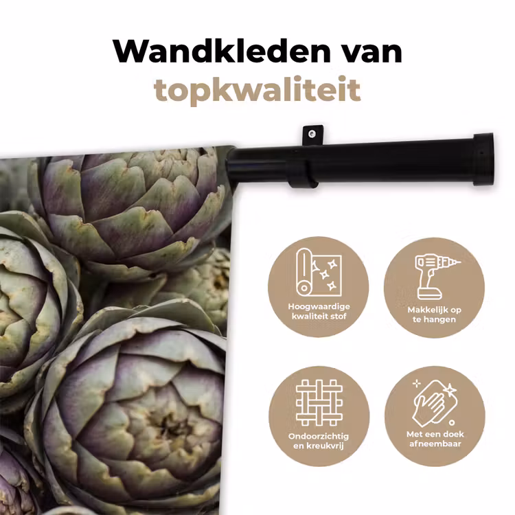 Wall Hanging - Vegetables - Fresh - Food - Groenten - Vers - Eten Wandkleed katoen klein