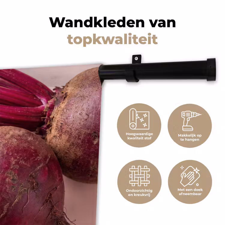 Wall Hanging - Vegetables - Red - Fresh - Groente - Rood - Vers Wandkleed katoen klein