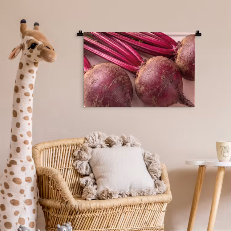 Wall Hanging - Vegetables - Red - Fresh - Groente - Rood - Vers Wandkleed katoen klein