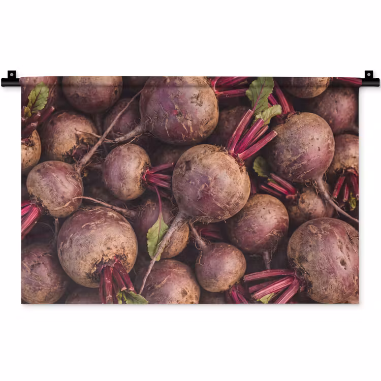 Wall Hanging - Vegetables - Red - Natural - Groente - Rood - Natuur Wandkleed katoen klein