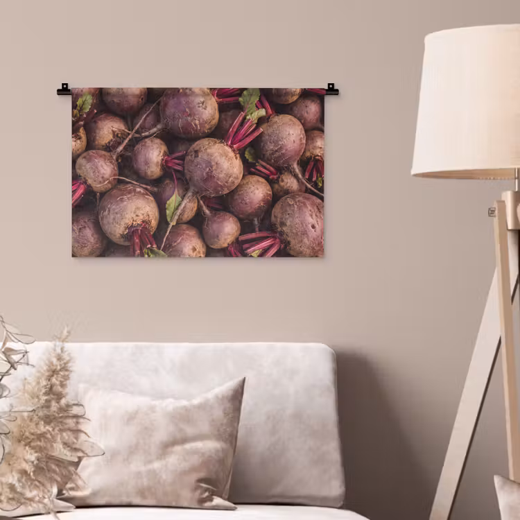 Wall Hanging - Vegetables - Red - Natural - Groente - Rood - Natuur Wandkleed katoen klein