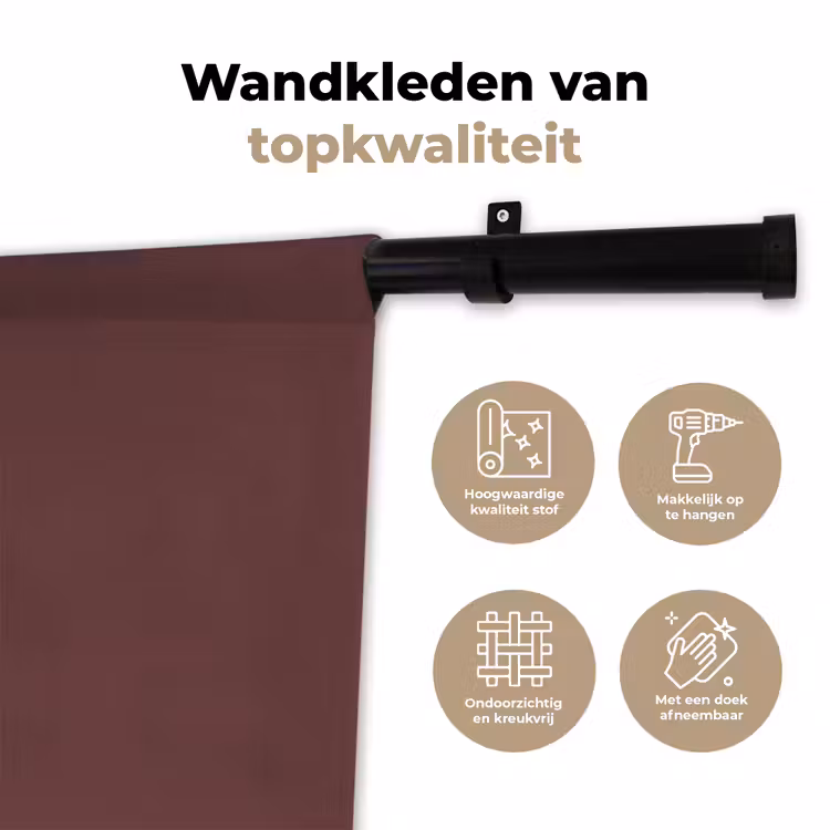 Velvet - Merlot - Rood Wandkleed katoen klein 269 -sfeer2