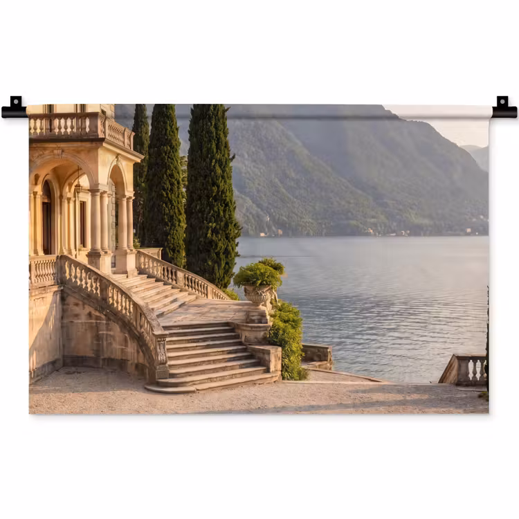 Wall Hanging - Villa - Water - Stairs - Villa - water -trappen Wandkleed katoen klein