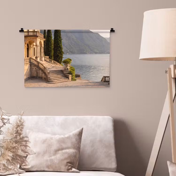 Wall Hanging - Villa - Water - Stairs - Villa - water -trappen Wandkleed katoen klein