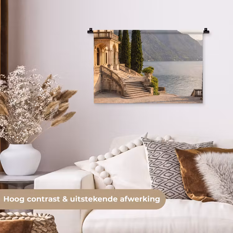 Wall Hanging - Villa - Water - Stairs - Villa - water -trappen Wandkleed katoen klein