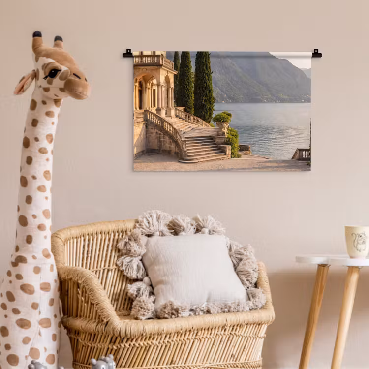 Wall Hanging - Villa - Water - Stairs - Villa - water -trappen Wandkleed katoen klein