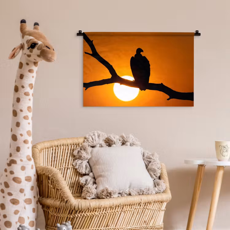 Gier - Tak - Zon - Oranje Wandkleed katoen klein -wsfeer5_kind