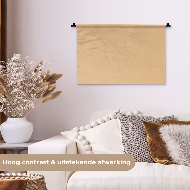 Warm - Sand - Nude Wandkleed katoen klein 269 -sfeer1