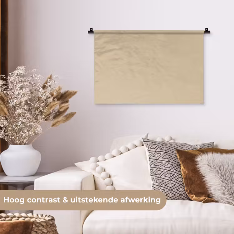 Warm - Sand - Nude Wandkleed katoen klein 269 -sfeer1
