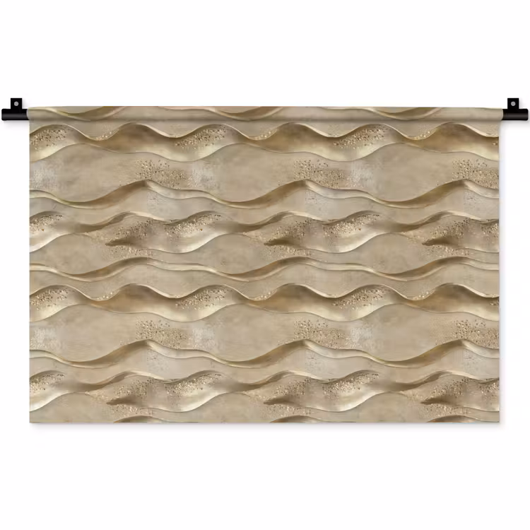 Golven - Patroon - Goud Wandkleed katoen klein 269 -zz3d