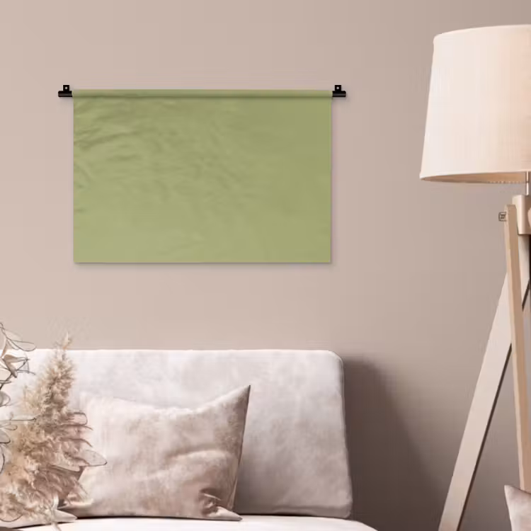 Whispering - Sage - Groen Wandkleed katoen klein 269 -sfeer4