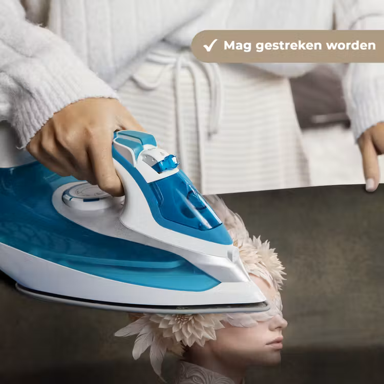 Vleugels - Vrouw - Wit Wandkleed katoen klein -sfeer9