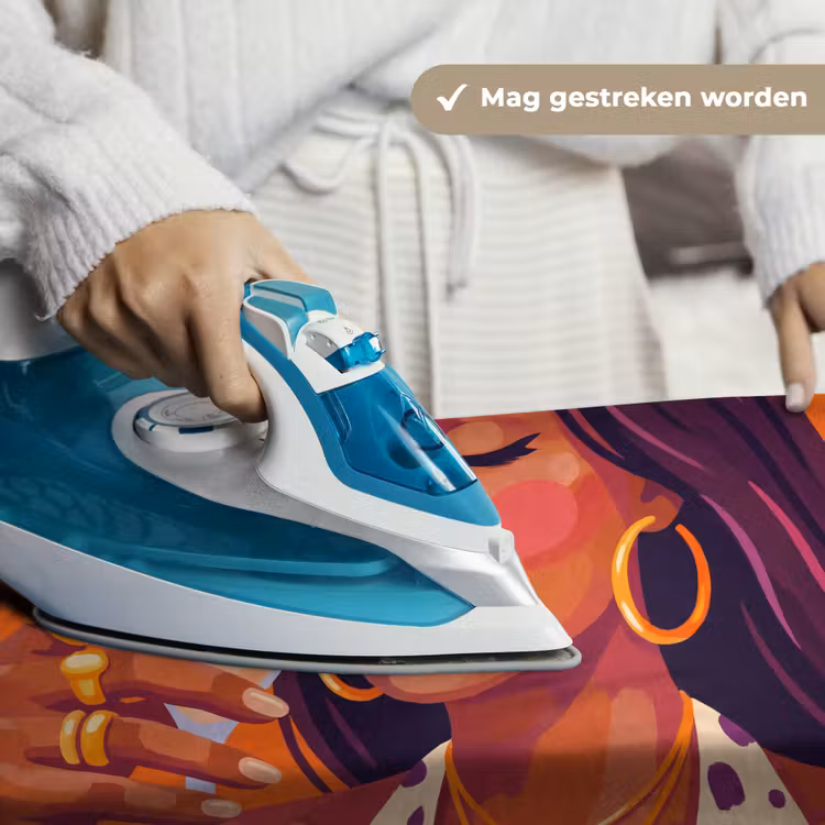 Vrouw - Champagne - Feest - Modern - Oranje Wandkleed katoen klein -sfeer9