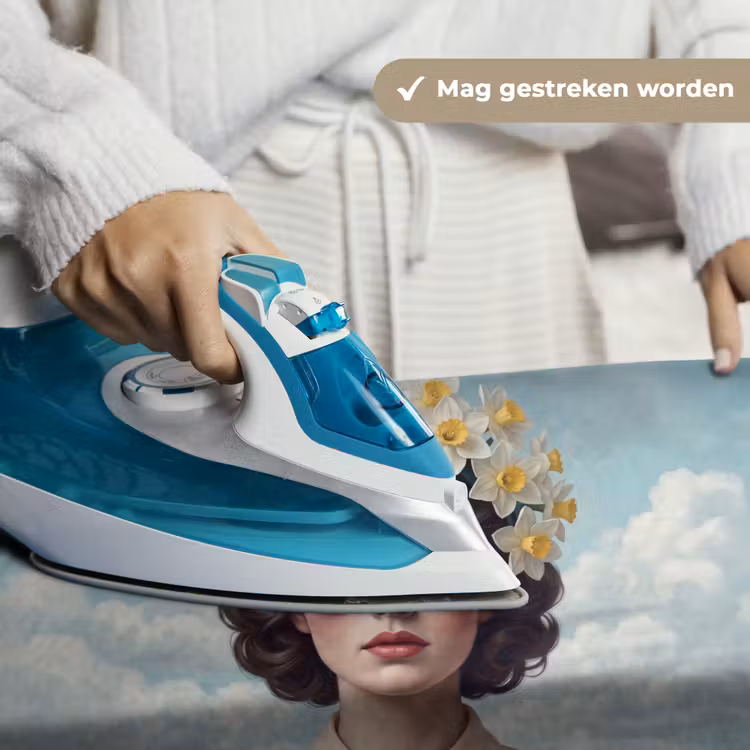 Vrouw - Narcissen - Geel Wandkleed katoen klein -sfeer9