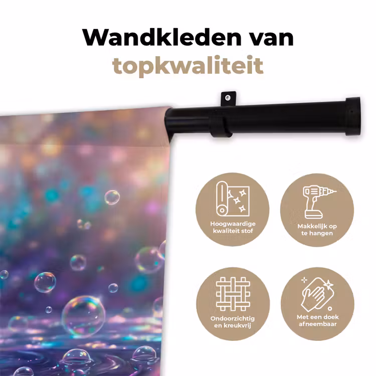 Vrouw - Water - Portret - Kleurrijk - Modern Wandkleed katoen klein -sfeer2