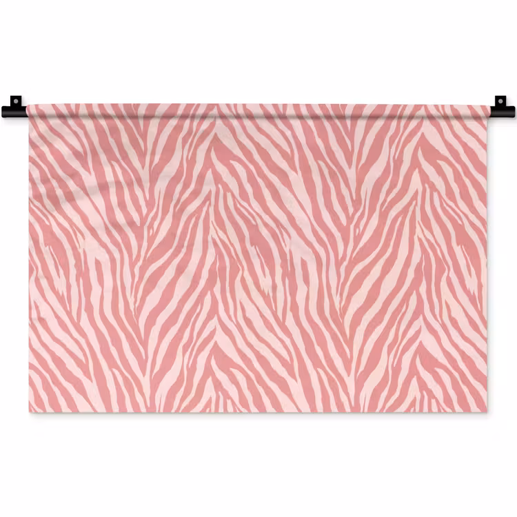 Zebra - Print - Roze Wandkleed katoen klein 269 -zz3d